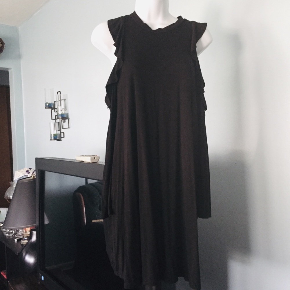 Élan Black Swing long sleeve Dress - Picture 1 of 8